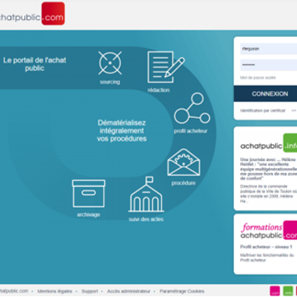 Achat Public : traduction du portail acheteur et guide utilisateur